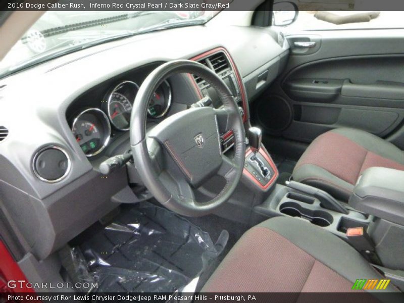 Inferno Red Crystal Pearl / Dark Slate Gray/Red 2010 Dodge Caliber Rush