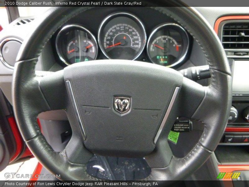Inferno Red Crystal Pearl / Dark Slate Gray/Red 2010 Dodge Caliber Rush