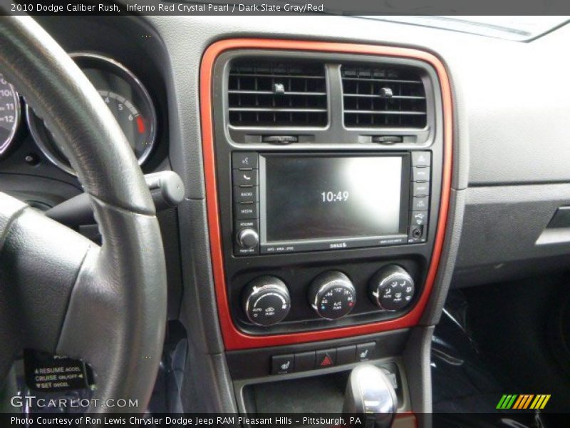 Inferno Red Crystal Pearl / Dark Slate Gray/Red 2010 Dodge Caliber Rush
