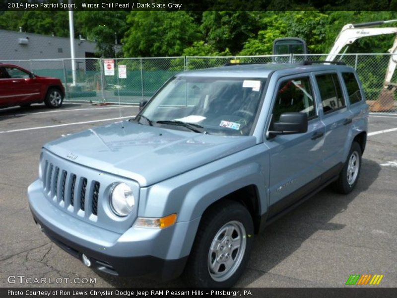 Winter Chill Pearl / Dark Slate Gray 2014 Jeep Patriot Sport
