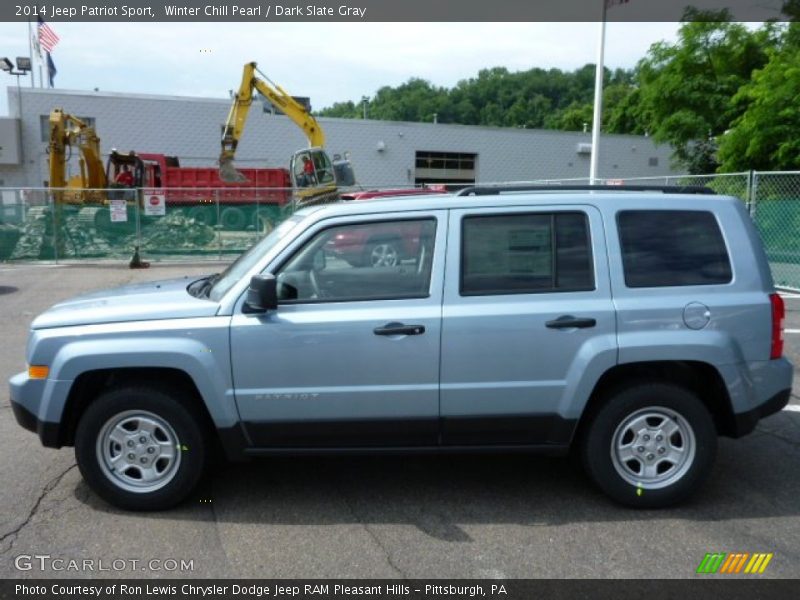 Winter Chill Pearl / Dark Slate Gray 2014 Jeep Patriot Sport