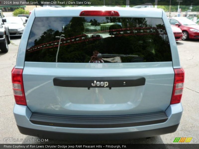 Winter Chill Pearl / Dark Slate Gray 2014 Jeep Patriot Sport