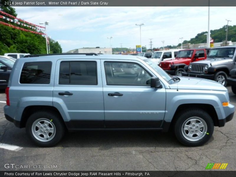 Winter Chill Pearl / Dark Slate Gray 2014 Jeep Patriot Sport