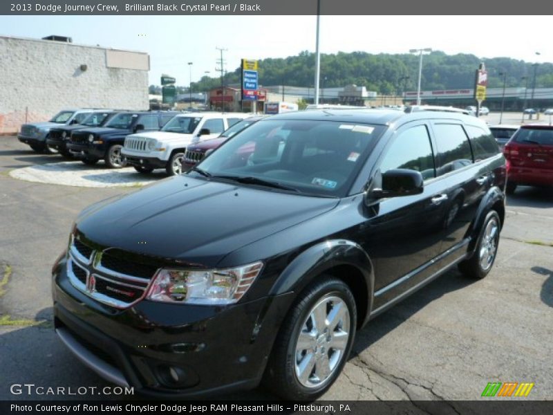 Brilliant Black Crystal Pearl / Black 2013 Dodge Journey Crew