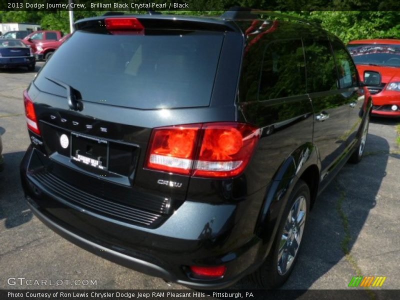 Brilliant Black Crystal Pearl / Black 2013 Dodge Journey Crew