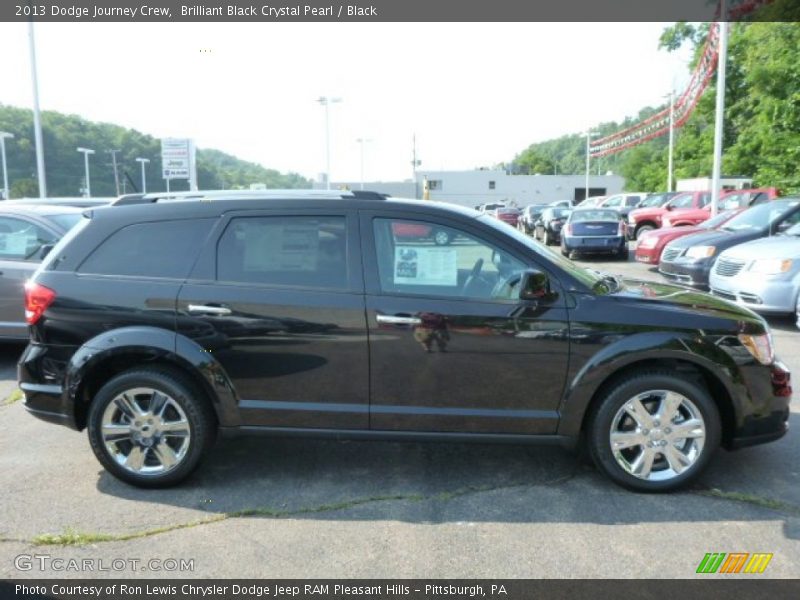 Brilliant Black Crystal Pearl / Black 2013 Dodge Journey Crew