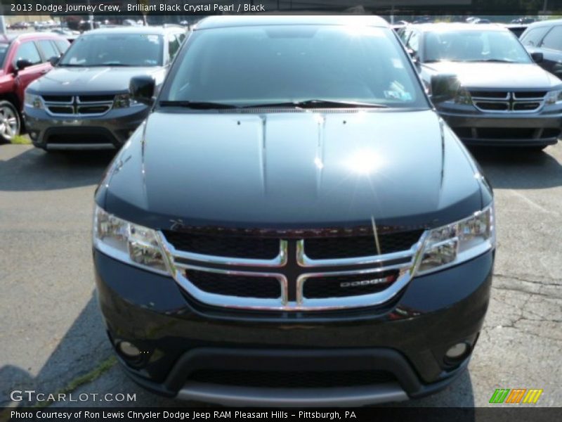 Brilliant Black Crystal Pearl / Black 2013 Dodge Journey Crew