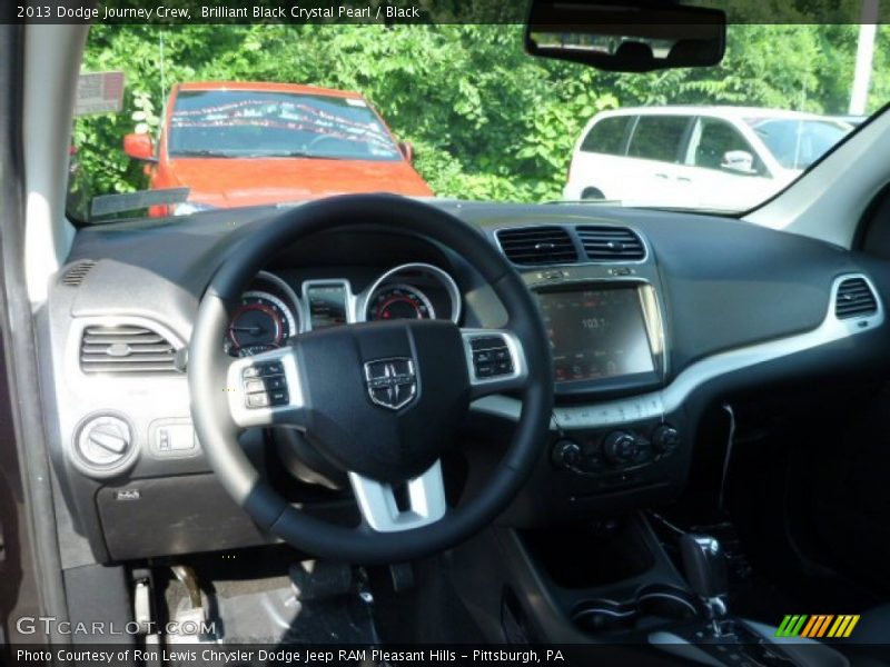 Brilliant Black Crystal Pearl / Black 2013 Dodge Journey Crew