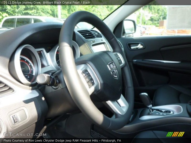 Brilliant Black Crystal Pearl / Black 2013 Dodge Journey Crew
