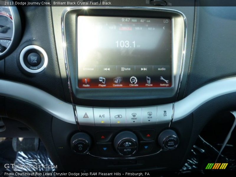 Brilliant Black Crystal Pearl / Black 2013 Dodge Journey Crew
