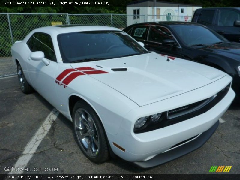Bright White / Dark Slate Gray 2013 Dodge Challenger R/T