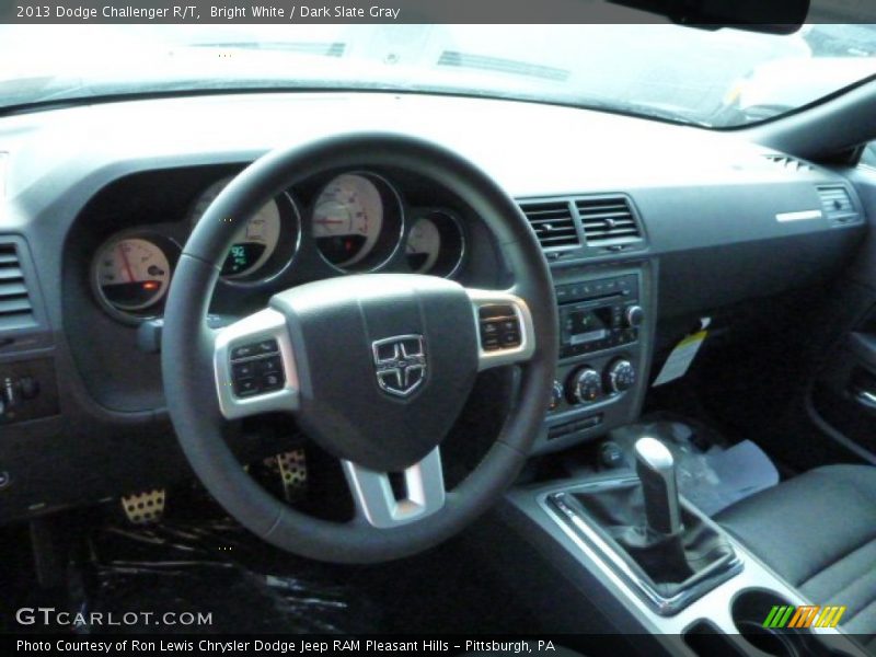 Bright White / Dark Slate Gray 2013 Dodge Challenger R/T