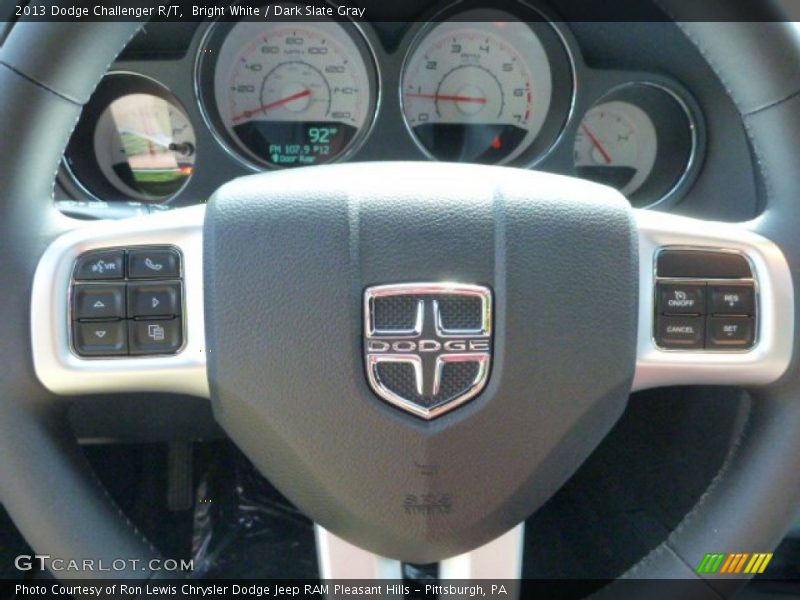 Bright White / Dark Slate Gray 2013 Dodge Challenger R/T