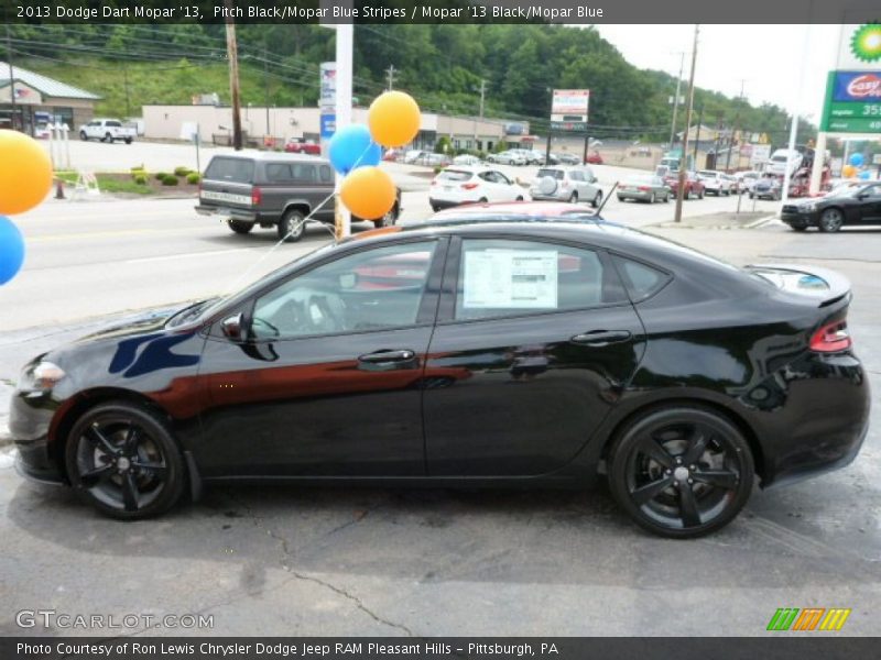  2013 Dart Mopar '13 Pitch Black/Mopar Blue Stripes