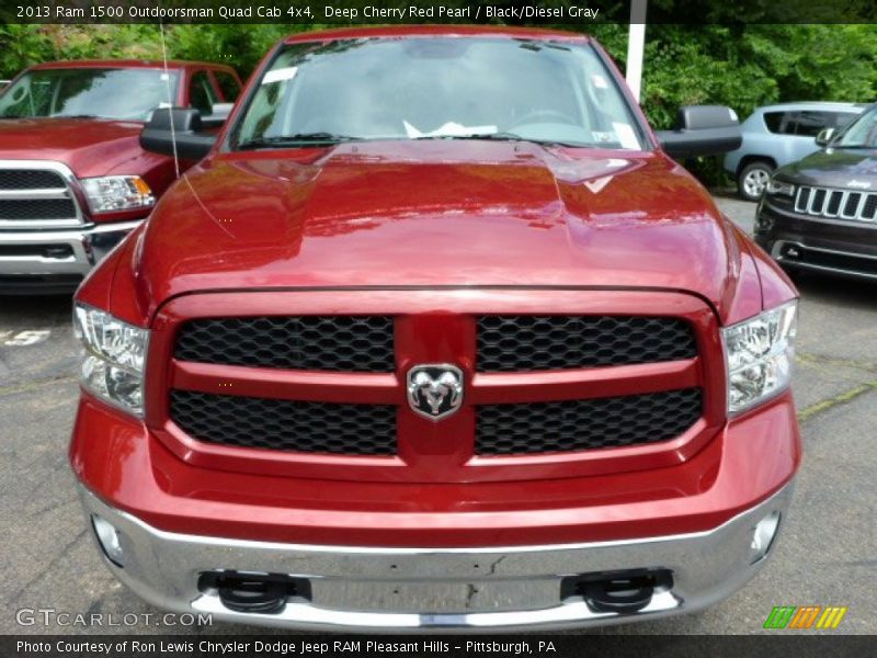 Deep Cherry Red Pearl / Black/Diesel Gray 2013 Ram 1500 Outdoorsman Quad Cab 4x4