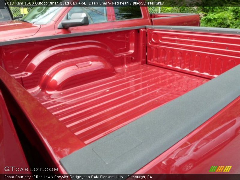 Deep Cherry Red Pearl / Black/Diesel Gray 2013 Ram 1500 Outdoorsman Quad Cab 4x4