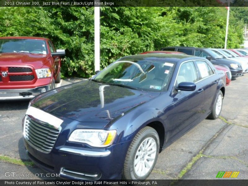 Jazz Blue Pearl / Black/Light Frost Beige 2013 Chrysler 300