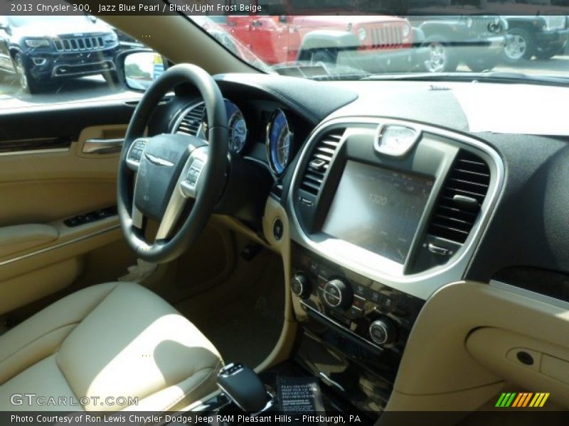 Jazz Blue Pearl / Black/Light Frost Beige 2013 Chrysler 300