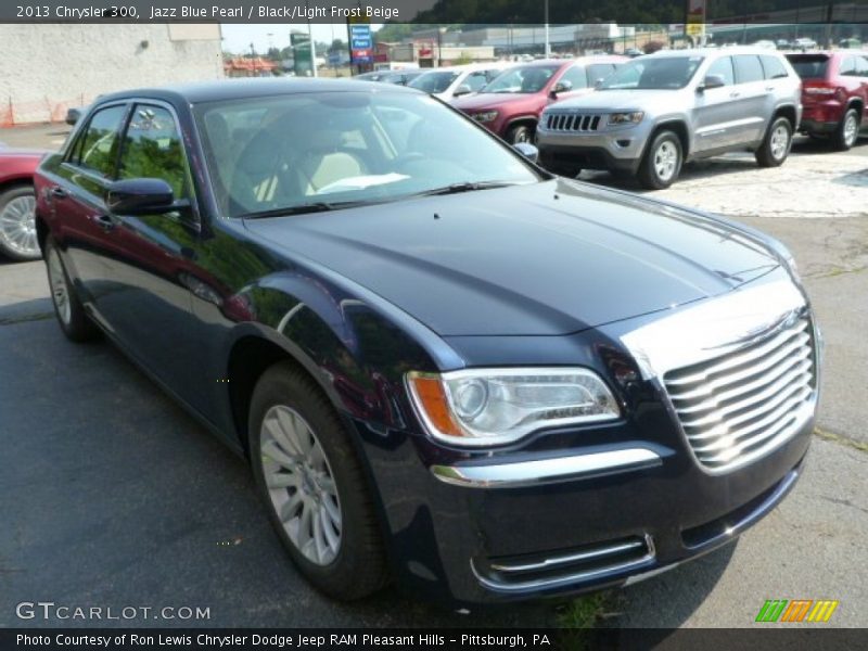 Jazz Blue Pearl / Black/Light Frost Beige 2013 Chrysler 300