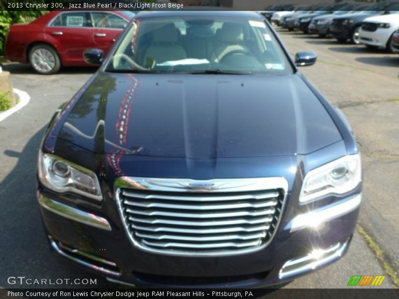 Jazz Blue Pearl / Black/Light Frost Beige 2013 Chrysler 300