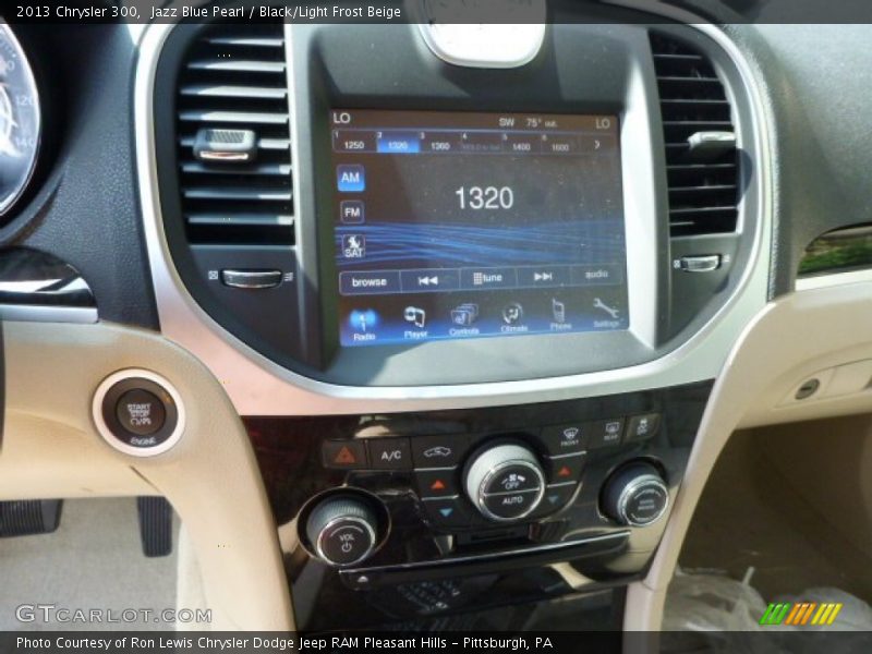 Jazz Blue Pearl / Black/Light Frost Beige 2013 Chrysler 300