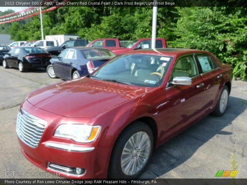 Deep Cherry Red Crystal Pearl / Dark Frost Beige/Light Frost Beige 2013 Chrysler 300 C AWD