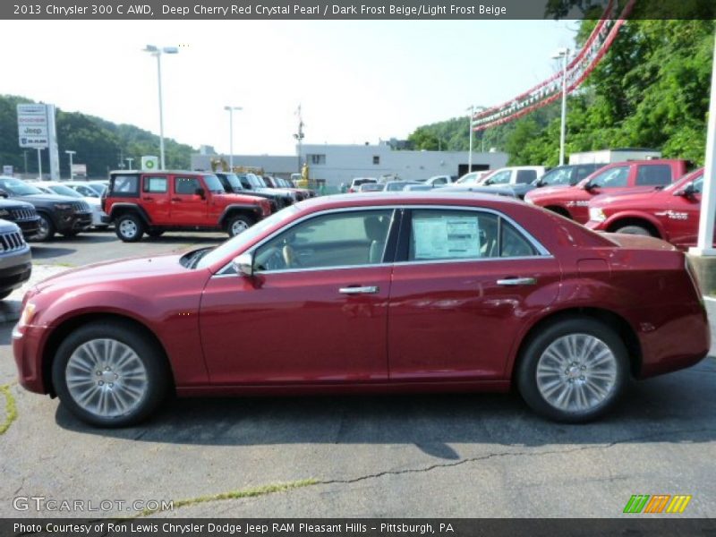 Deep Cherry Red Crystal Pearl / Dark Frost Beige/Light Frost Beige 2013 Chrysler 300 C AWD