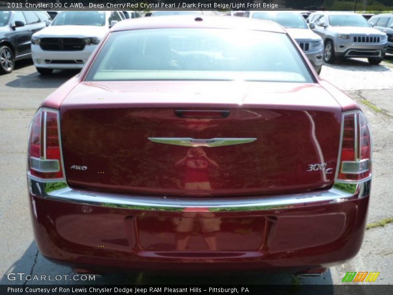 Deep Cherry Red Crystal Pearl / Dark Frost Beige/Light Frost Beige 2013 Chrysler 300 C AWD
