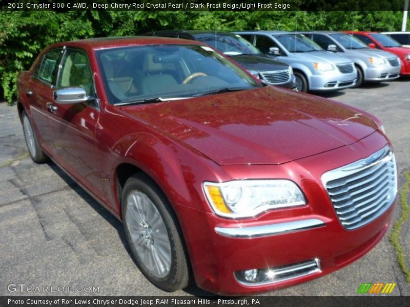 Deep Cherry Red Crystal Pearl / Dark Frost Beige/Light Frost Beige 2013 Chrysler 300 C AWD