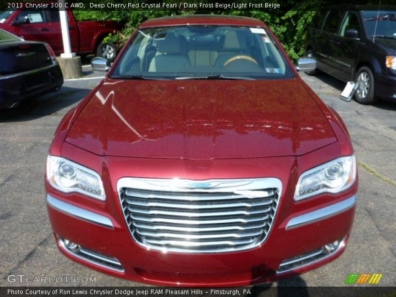 Deep Cherry Red Crystal Pearl / Dark Frost Beige/Light Frost Beige 2013 Chrysler 300 C AWD