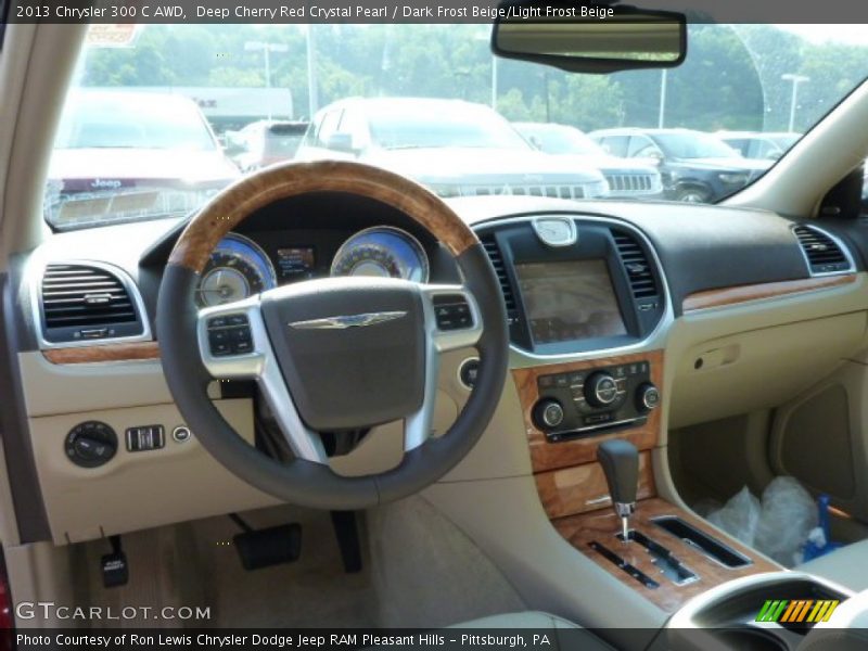 Deep Cherry Red Crystal Pearl / Dark Frost Beige/Light Frost Beige 2013 Chrysler 300 C AWD