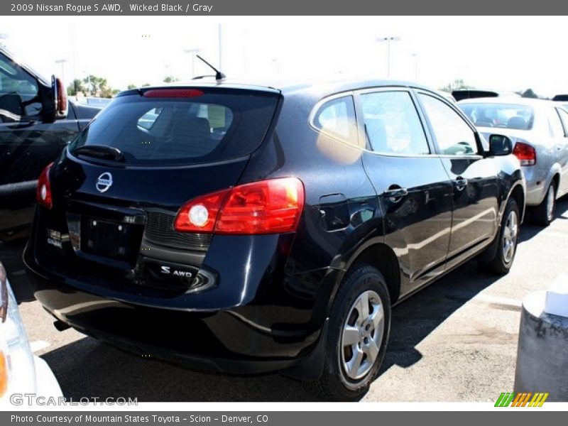 Wicked Black / Gray 2009 Nissan Rogue S AWD