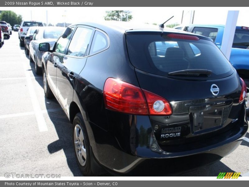 Wicked Black / Gray 2009 Nissan Rogue S AWD