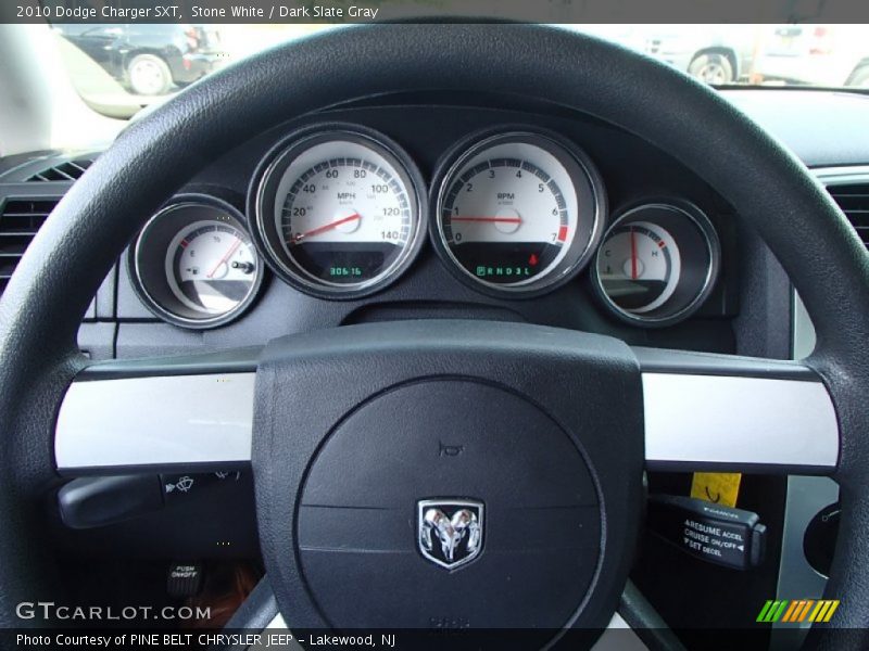 Stone White / Dark Slate Gray 2010 Dodge Charger SXT