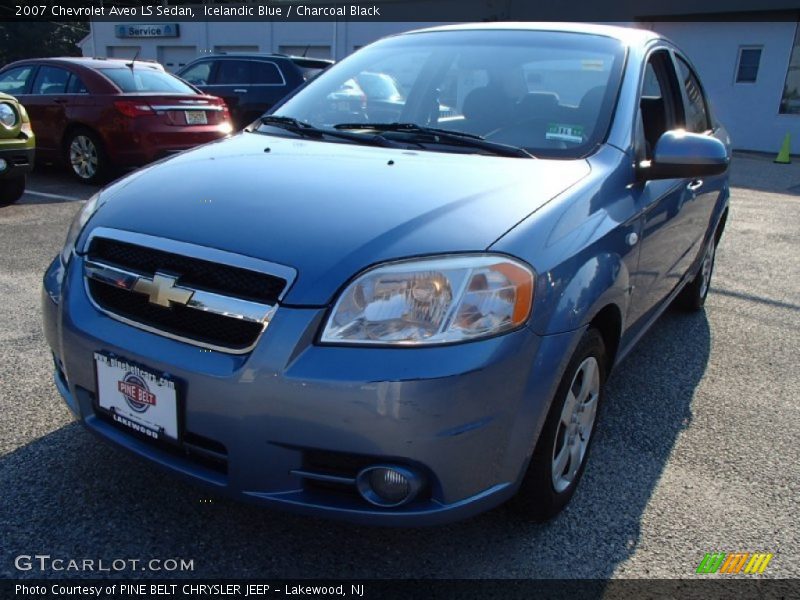 Icelandic Blue / Charcoal Black 2007 Chevrolet Aveo LS Sedan