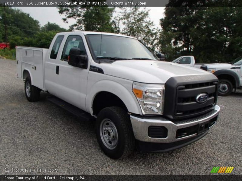 Oxford White / Steel 2013 Ford F350 Super Duty XL SuperCab 4x4 Utility Truck