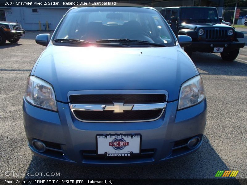 Icelandic Blue / Charcoal Black 2007 Chevrolet Aveo LS Sedan
