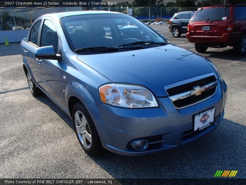 Icelandic Blue / Charcoal Black 2007 Chevrolet Aveo LS Sedan