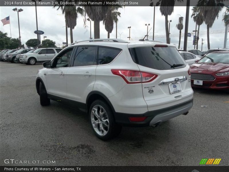 White Platinum / Medium Light Stone 2014 Ford Escape Titanium 2.0L EcoBoost