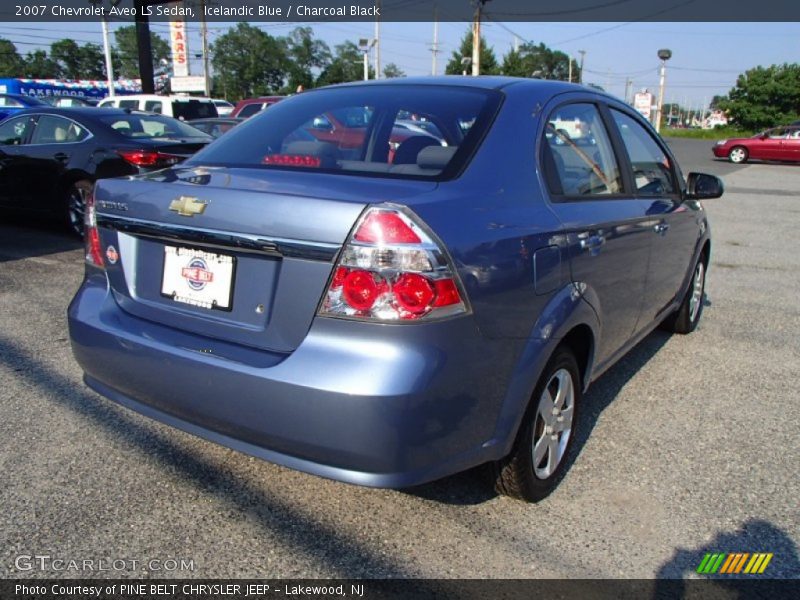 Icelandic Blue / Charcoal Black 2007 Chevrolet Aveo LS Sedan