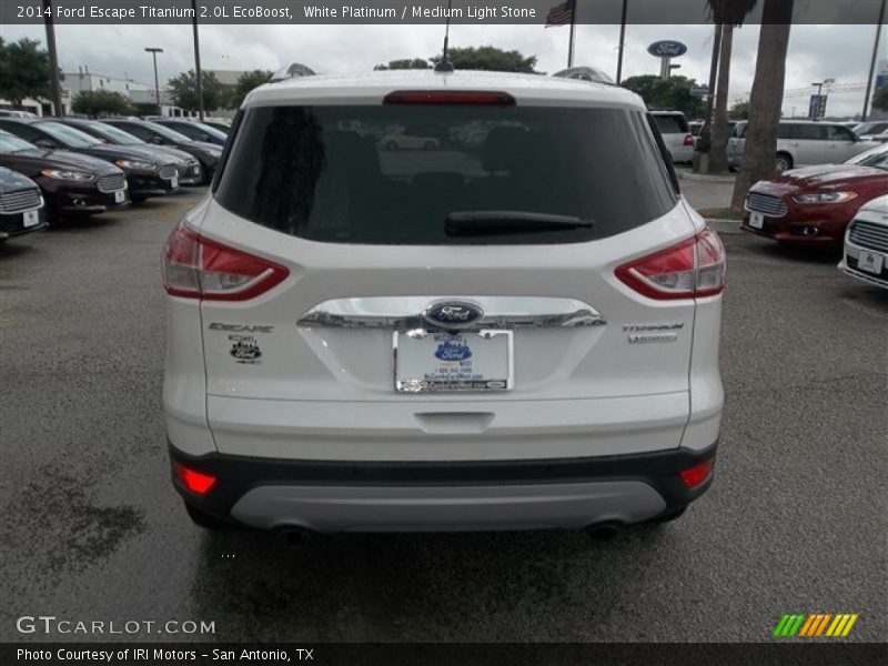 White Platinum / Medium Light Stone 2014 Ford Escape Titanium 2.0L EcoBoost