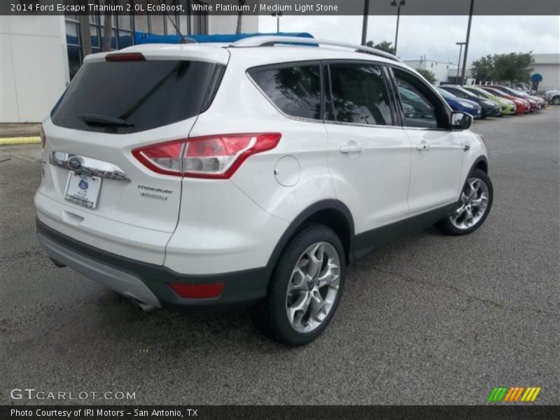 White Platinum / Medium Light Stone 2014 Ford Escape Titanium 2.0L EcoBoost