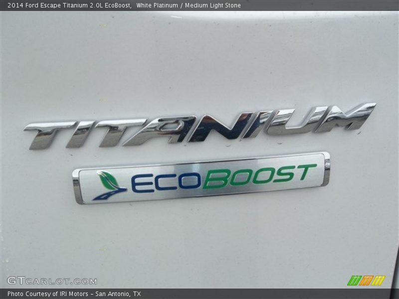 White Platinum / Medium Light Stone 2014 Ford Escape Titanium 2.0L EcoBoost