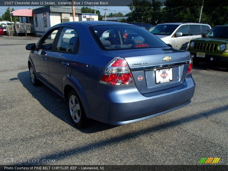 Icelandic Blue / Charcoal Black 2007 Chevrolet Aveo LS Sedan