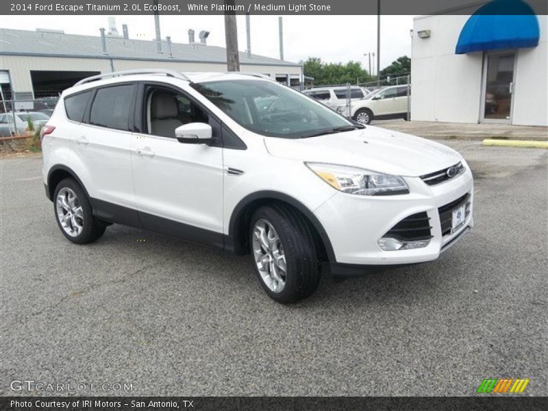 White Platinum / Medium Light Stone 2014 Ford Escape Titanium 2.0L EcoBoost
