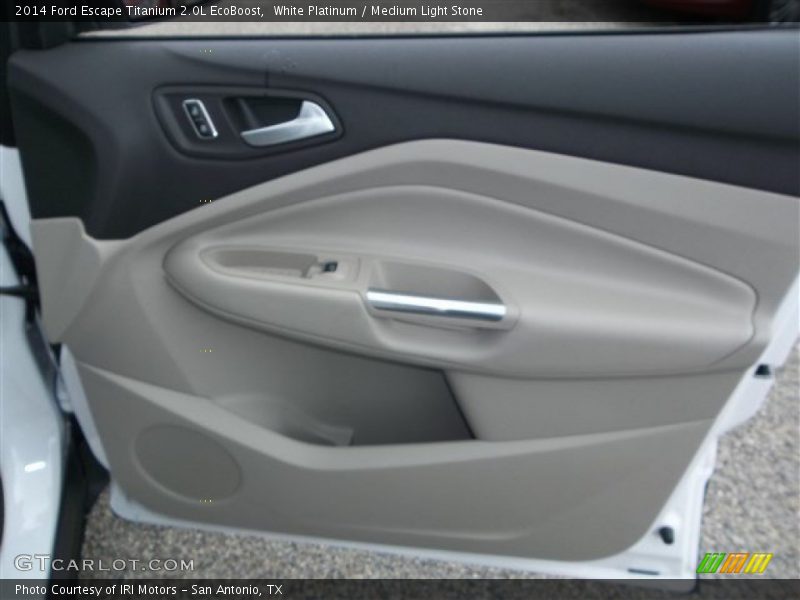 White Platinum / Medium Light Stone 2014 Ford Escape Titanium 2.0L EcoBoost