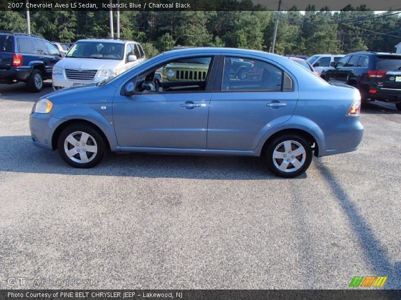 Icelandic Blue / Charcoal Black 2007 Chevrolet Aveo LS Sedan