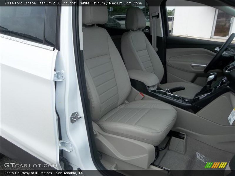 White Platinum / Medium Light Stone 2014 Ford Escape Titanium 2.0L EcoBoost