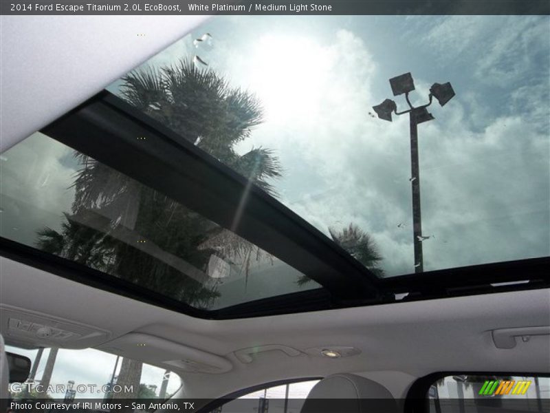 White Platinum / Medium Light Stone 2014 Ford Escape Titanium 2.0L EcoBoost