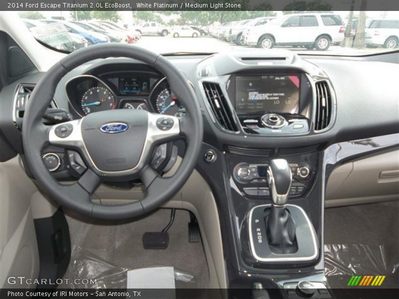 White Platinum / Medium Light Stone 2014 Ford Escape Titanium 2.0L EcoBoost